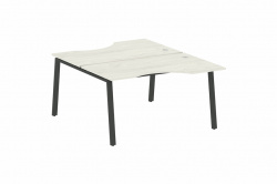Рабочая станция криволинейная Metal system style БА.РАС-СА-2.2 Дуб Наварра/металл антрацит