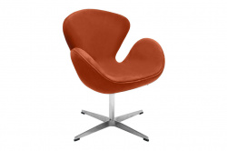 Дизайнерское кресло SWAN CHAIR Замша терракотовая