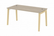 Стол руководителя на деревянных опорах Onix wood direct OW.SRR-4.8 Дуб Аттик/опоры дуб Светлый 