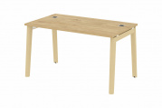 Стол руководителя на деревянных опорах Onix wood direct OW.SRR-3.8 Тиквуд светлый/опоры дуб светлый 