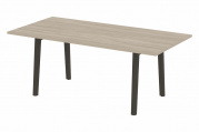 Стол переговорный на деревянных опорах Onix wood direct OW.PRG-19 Дуб Аттик/опоры дуб Темный