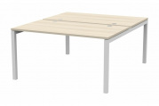 Стол BENCH на 2 рабочих места (4 громмета) Polo PE2TG148ACBL Акация Аури/Белый