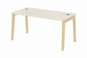 Стол руководителя на деревянных опорах Onix wood direct OW.SRR-4.8 Денвер светлый/опоры дуб светлый 