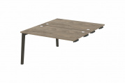 Стол-приставка двойной на деревянных опорах Onix wood OW.D.SPR-3.8 Тиквуд темный/опоры дуб темный