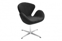 Дизайнерское кресло SWAN CHAIR Замша графит