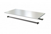 Столешница одинарная 140 Steel 11140 Белый/металл антрацит