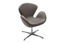 Дизайнерское кресло SWAN CHAIR Кожа темный латте