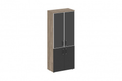 Шкаф высокий широкий Shift SK.ST-1.2R black Тиквуд темный/Антрацит