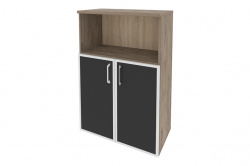 Шкаф средний широкий Onix O.ST-2.2R black Тиквуд темный