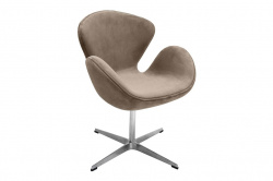 Дизайнерское кресло SWAN CHAIR Замша латте