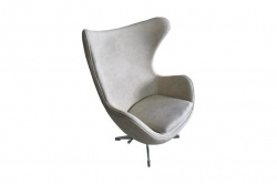 Дизайнерское кресло EGG CHAIR Кожа бежевая матовая