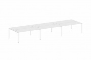 Рабочая станция на 6 раб. мест Metal system style БП.СМ-6.5 Белый/металл белый