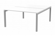Стол BENCH на 2 рабочих места (меламиновые аутлеты) Polo PE2TM148BLAL Белый/Алюминий металл