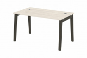 Стол руководителя на деревянных опорах Onix wood direct OW.SRR-3.8 Денвер светлый/опоры дуб темный 