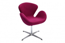 Дизайнерское кресло SWAN CHAIR Замша винная