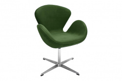 Дизайнерское кресло SWAN CHAIR Замша зеленая