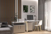 Домашний офис Onix Wood Home Белый бриллиант/опоры дуб светлый