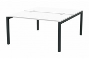 Стол BENCH на 2 рабочих места (4 громмета) Polo PE2TG148BLAN Белый/Антрацит металл