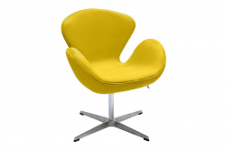 Дизайнерское кресло SWAN CHAIR Замша желтая