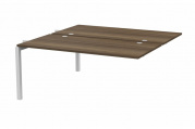 Cтол BENCH на 2 рабочих места (пристав. эл., финальная опора) Polo PE2TPG168 Орех/Белый