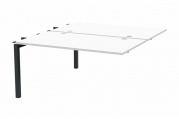 Cтол BENCH на 2 рабочих места (пристав. эл., финальная опора) Polo PE2TPG148BLAN Белый/Антрацит металл
