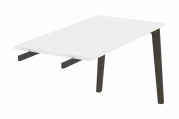 Брифинг-приставка на деревянных опорах Onix wood OW.BR-13 Белый бриллиант/опоры дуб темный