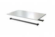 Столешница одинарная 120 Steel 11120 Белый/металл антрацит