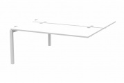 Cтол BENCH на 2 рабочих места (пристав. эл., финальная опора) Polo PE2TPG168 Белый/Белый