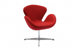 Дизайнерское кресло SWAN CHAIR Красный кашемир