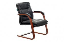 Конференц-кресло Бюрократ T-9927WALNUT-AV Кожа (black)