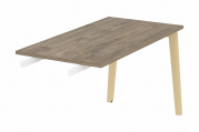 Брифинг-приставка на деревянных опорах Onix wood OW.BR-13 Тиквуд темный/опоры дуб светлый