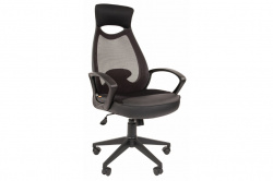 Офисное кресло Chairman 840 black Ткань TW-11 черная/сетка TW-01 черная