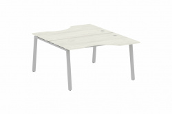 Рабочая станция криволинейная Metal system style БА.РАС-СА-2.2 Дуб Наварра/Серый металл