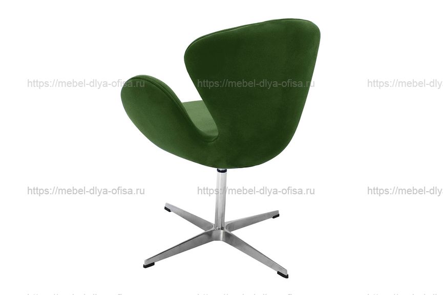 Дизайнерское кресло SWAN CHAIR Замша зеленая