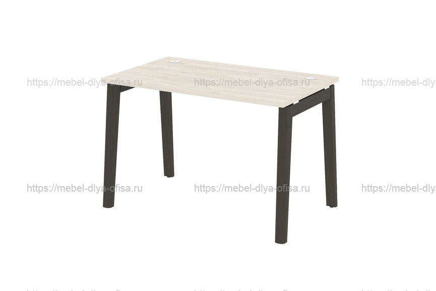 Стол рабочий на деревянных опорах Onix wood OW.SP-2.7 Денвер светлый/опоры дуб темный