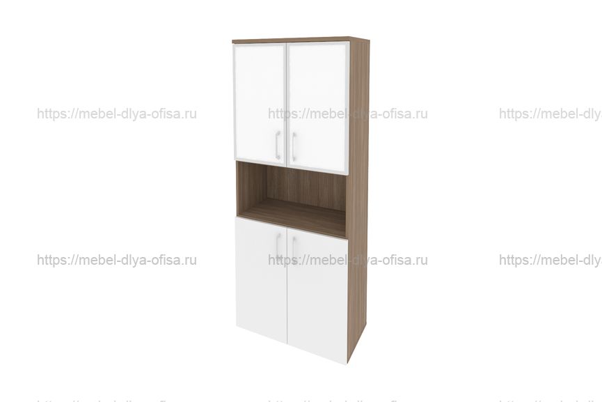 Шкаф высокий широкий Onix O.ST-1.4R white Дуб Аризона/Белый