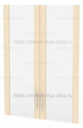 Двери средние стекло в рамке МДФ (тонир.2шт) КН-4.5 Дуб молочный