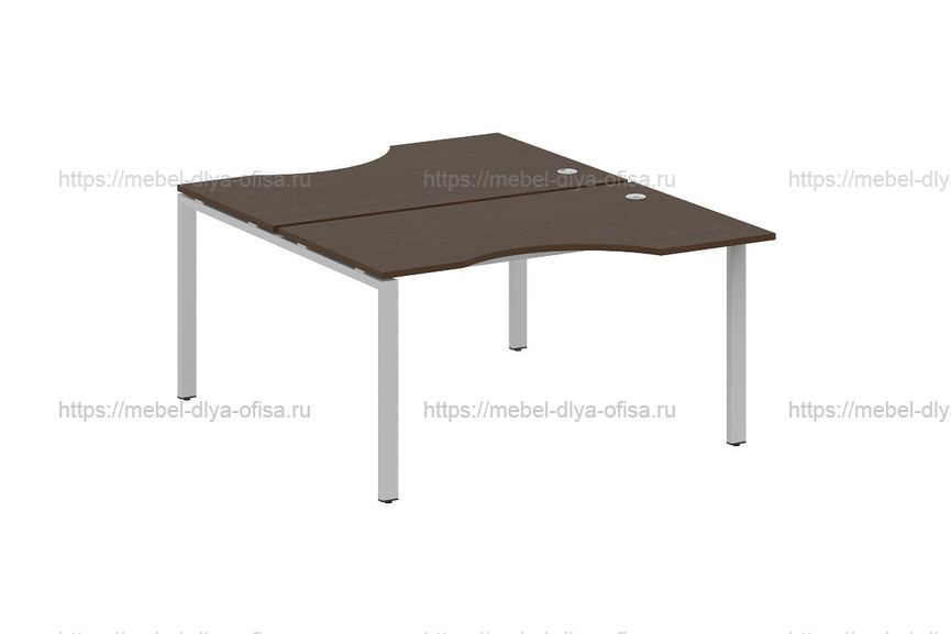 Рабочая станция криволинейная Metal system style БП.РАС-СА-2.2 Венге/металл серый