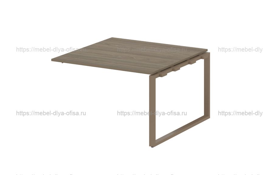 Проходной наборный элемент переговорного стола Metal system style БО.ППРГ-2 Вяз благородный/металл мокко