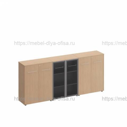 Reventon (Ревентон) Шкаф комбинированный средний(закрытый - стекло - закрытый)