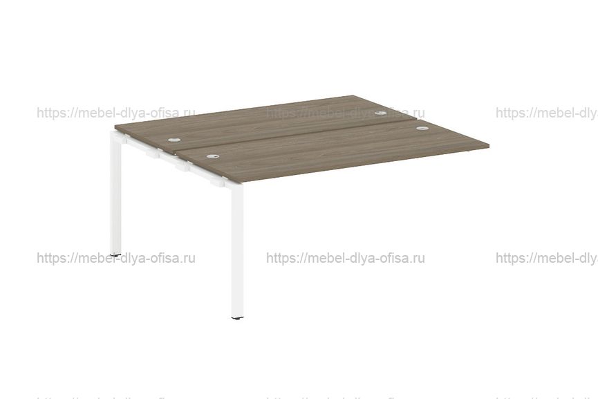 Проходной наборный элемент рабочей станции Metal system style БП.ПРС-СП-2.4 Вяз благородный/металл белый
