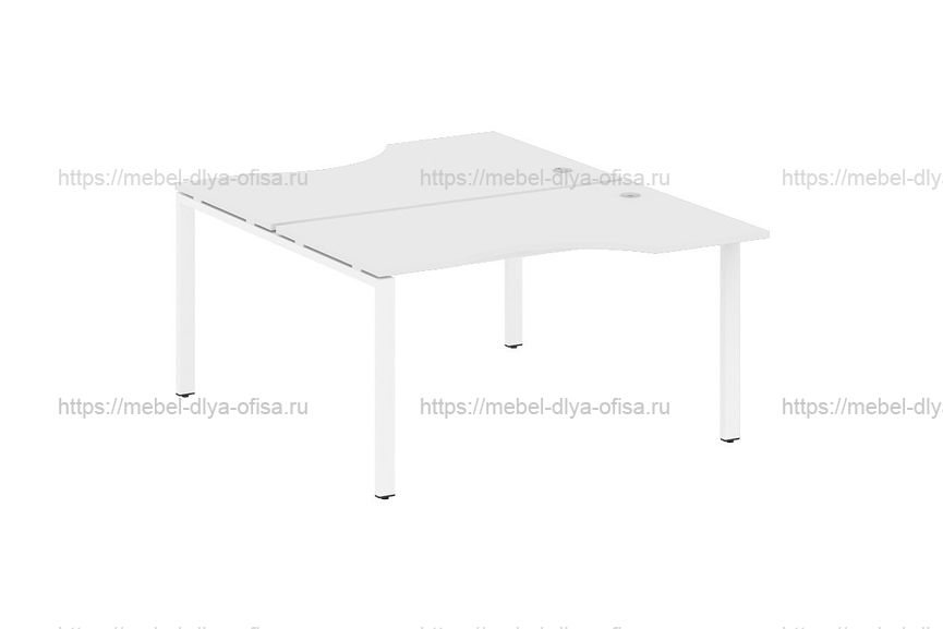 Рабочая станция криволинейная Metal system style БП.РАС-СА-2.2 Белый/металл белый