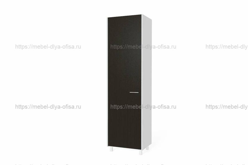 Гардероб узкий Offix-new OCW 60.1 Легно темный/металлик