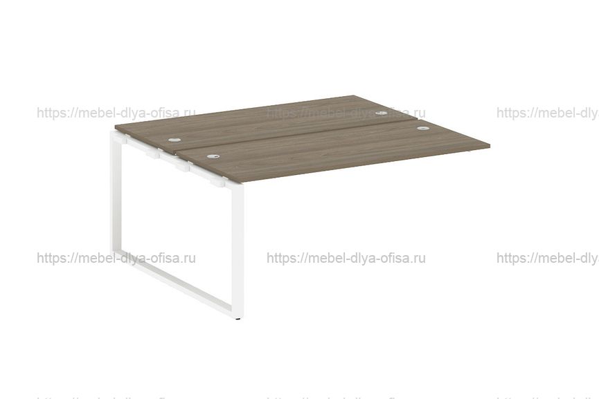 Проходной наборный элемент рабочей станции Metal system style БО.ПРС-СП-2.4 Вяз благородный/металл белый