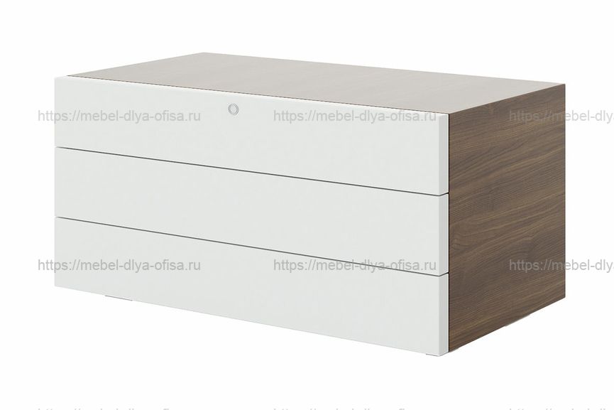 Тумба подвесная, 3 ящика Kyo KY3017 002 301 Орех/белый 
