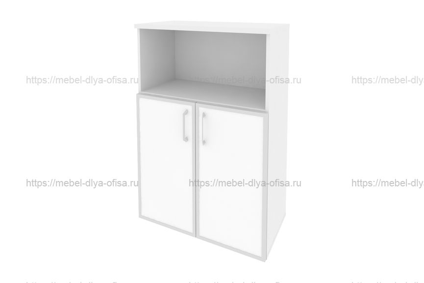 Шкаф средний широкий Onix O.ST-2.2R white Белый Бриллиант