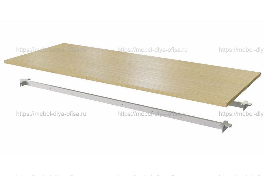 Столешница одинарная 180 Steel 11180 Дуб светлый/металл белый