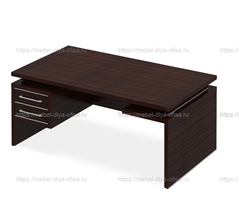 Дипломат Стол с подвесной тумбой 180x100, венге 
