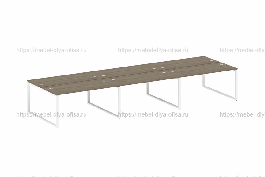 Рабочая станция Metal system style БО.СМ-6.4 Вяз благородный/металл белый