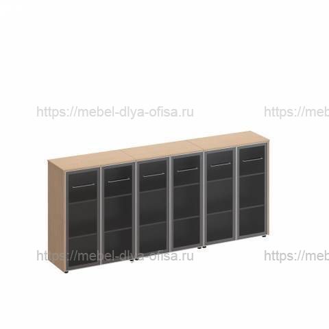Reventon (Ревентон) Шкаф для документов со стеклянными дверьми (стенка из 3 шкафов)